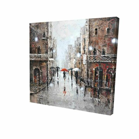 FONDO 32 x 32 in. City Rain-Print on Canvas FO2790825